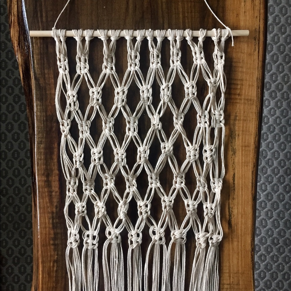 🍃 SOLD🍃 Cream knitted Macrame